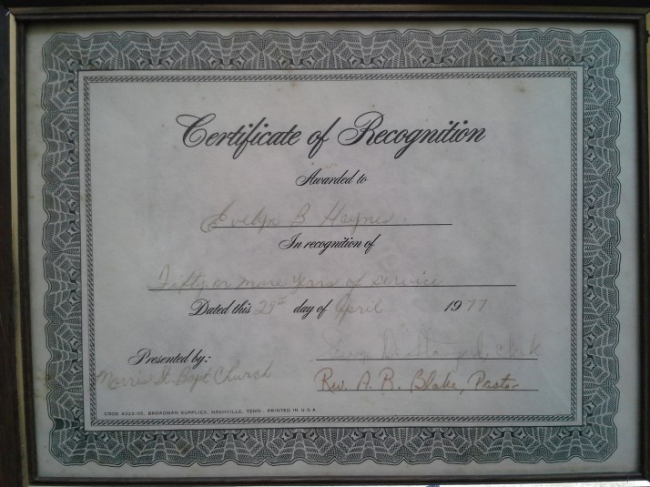 Certificate of Recognition